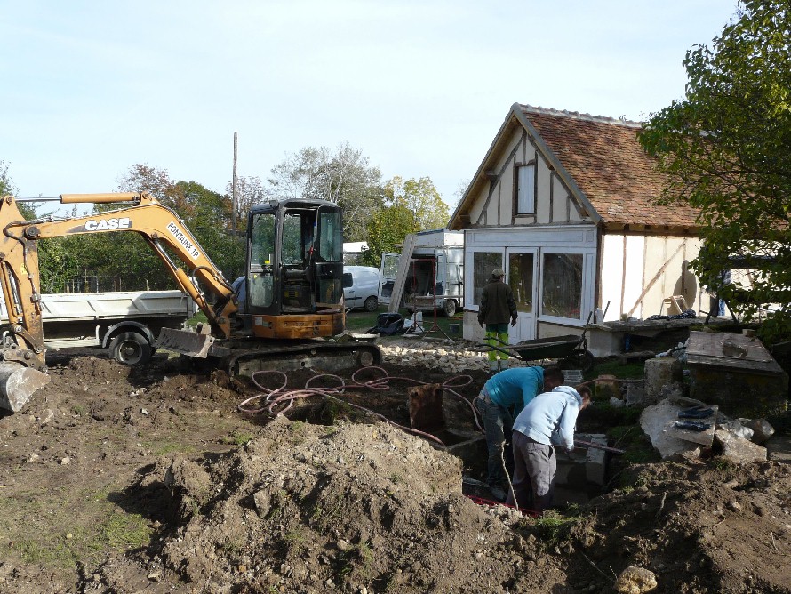 Le sol est boulevers par les tranches